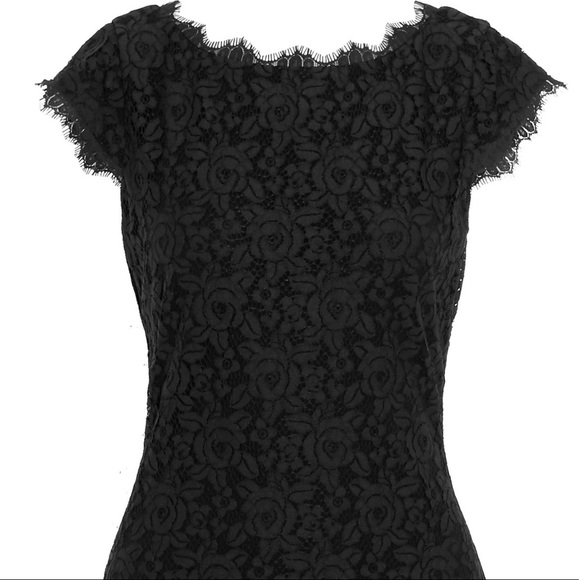 $398 DVF Lace Barbara Zip Zarita Dress Black 12 - Picture 4 of 8